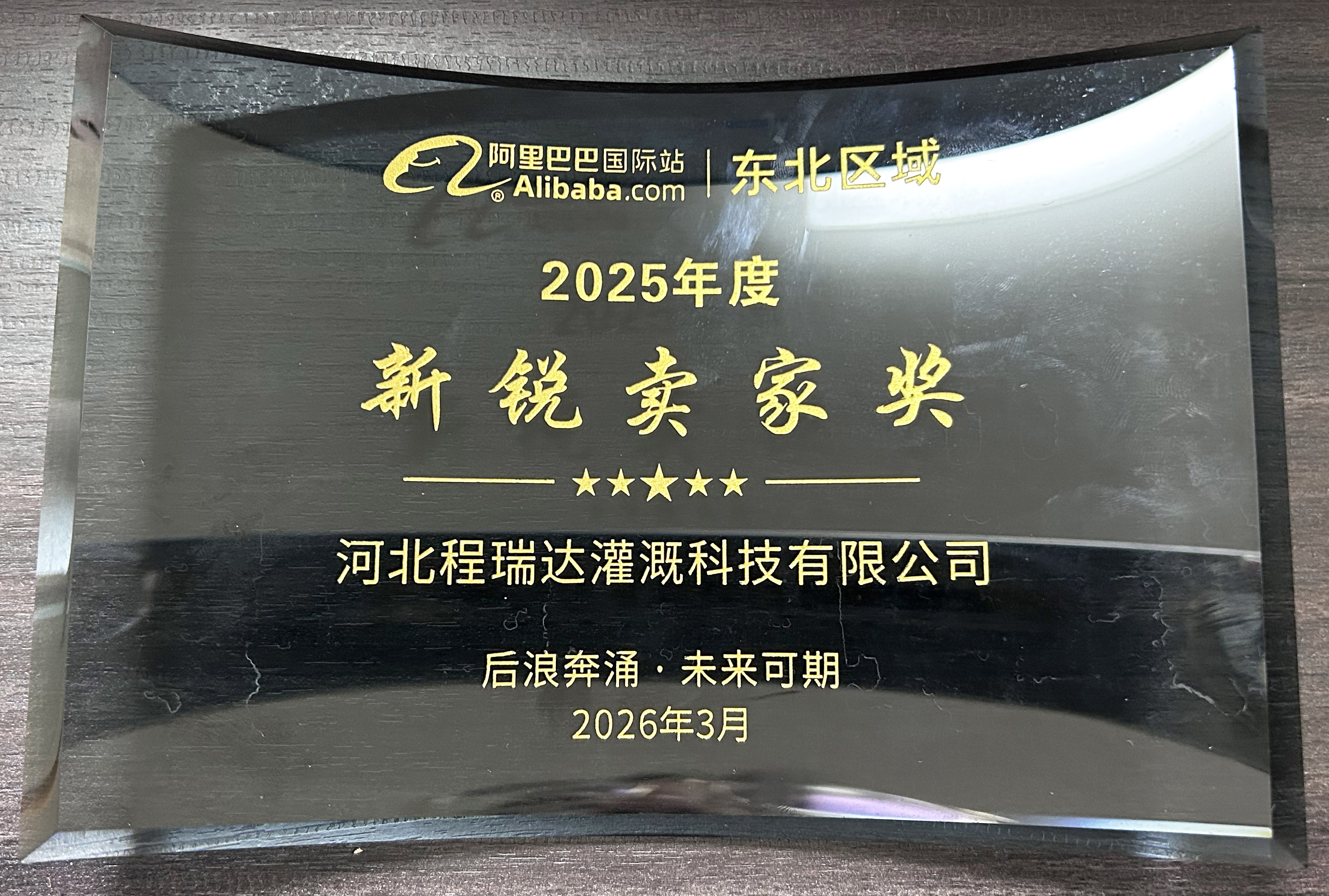 四川程瑞达灌溉 | 荣获阿里国际站新锐卖家奖